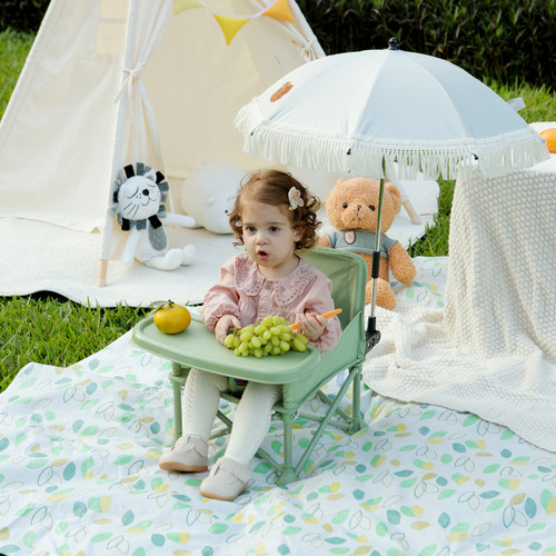 Baby dining chair folding children's lightweight small chair baby multi-functional outdoor beach chair dining table school seat