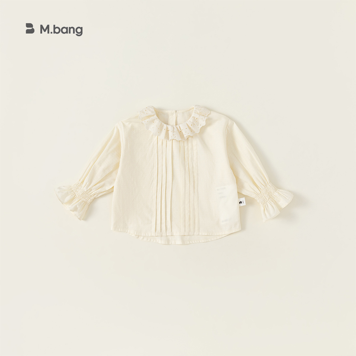 Babycity Children's Shirt Spring And Autumn Girls Doll Collar Solid Color Shirt Korean Style Top QY23281