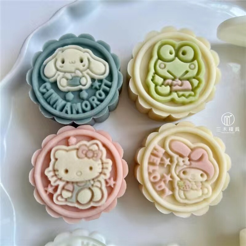 中秋月餅型家庭用手押し氷皮カボチャケーキ緑豆菓子サイズ食品サプリメントベーキングツール卸売|undefined