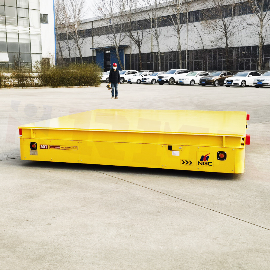 无轨舵轮全向电动平车 蓄电池汽车模具搬运车 转运重载平板车