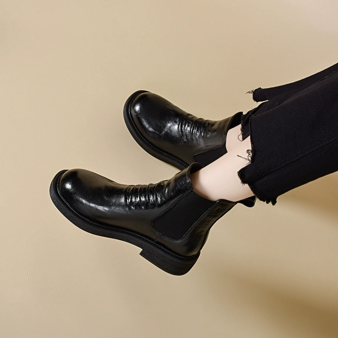 Martens, demi-season boots, set, European style, loose straight fit
