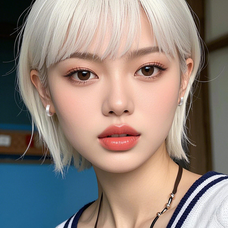 Brushed Matte Earrings 2026 New Style Simple Trendy Men's Cool Couple Earrings Sweet Cool Silver Plain Hoop Earrings for Women