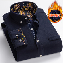 灯芯绒保暖衬衫男加绒加厚条绒休闲百搭衬衣