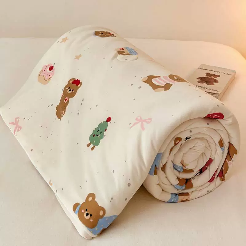 2025 новый удобный для кожи мультфильм вязаный хлопок летнее одеяние