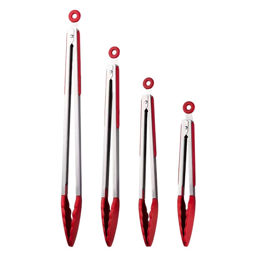Pinzas de silicona para alimentos de Amazon, pinzas de acero inoxidable para barbacoa, pinzas para carne, pinzas resistentes a altas temperaturas, pinzas para utensilios de cocina