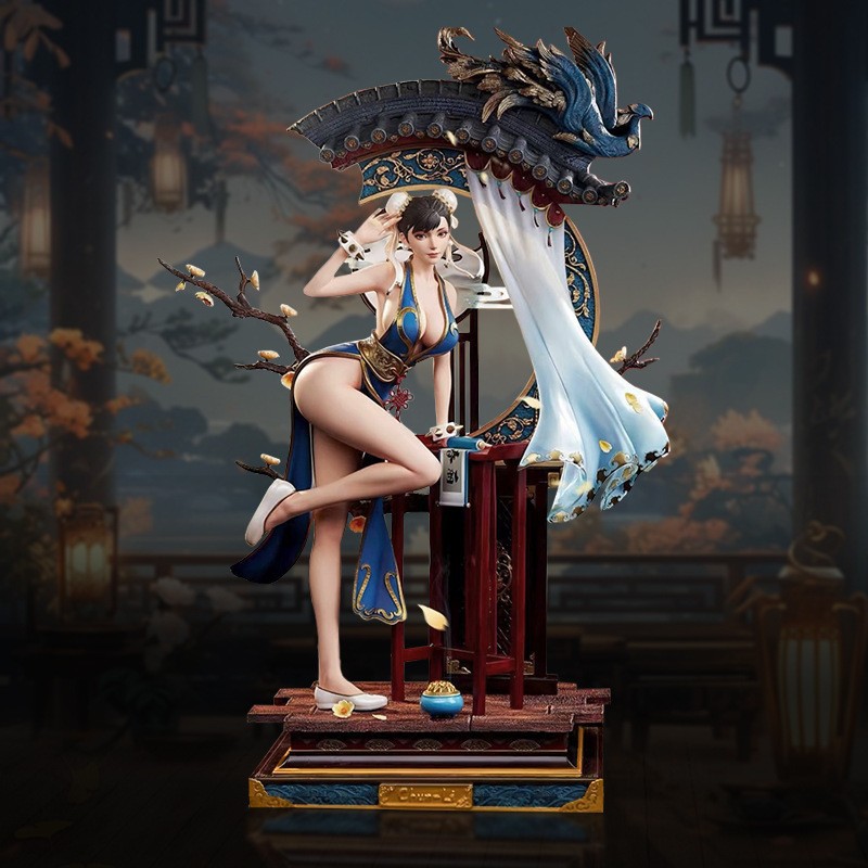 CHUNLI 핸드 헬드 스트리트 파이터 킹 복싱 킹 마이 파이어 댄스 GK 모델 POP 동상 선물 지구 애니메이션