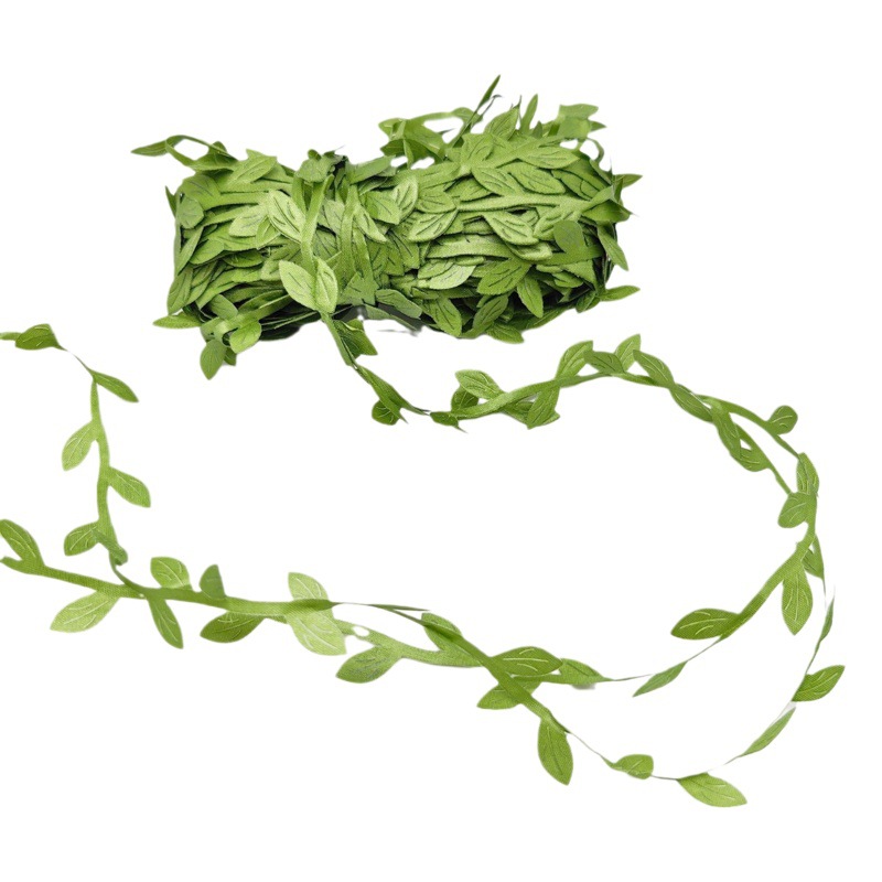 Spot 200 m tela de seda hojas guirnalda accesorios de decoración hojas verdes hojas de ratán simulación de guirnalda de bricolaje material de iluminación