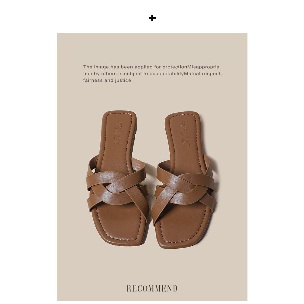 Pantofole a fondo piatto Le donne indossano sandali romani intrecciati dal nuovo design estivo Infradito in morbida pelle stile fata_voghion.com