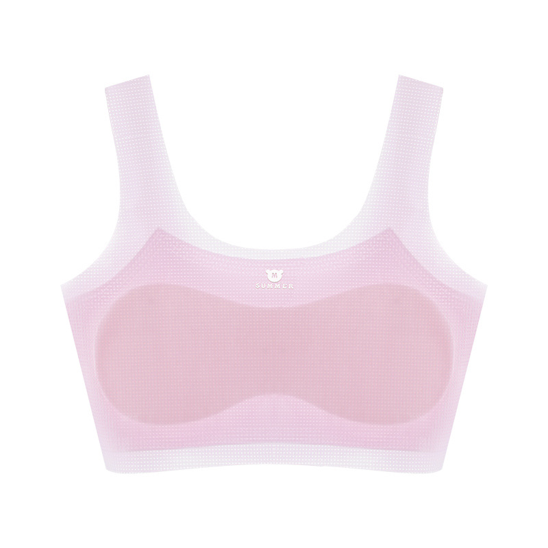 Chaleco de malla de primera etapa para niñas, estilo fino de verano agradable para la piel, transpirable sin costuras, camisola para niñas