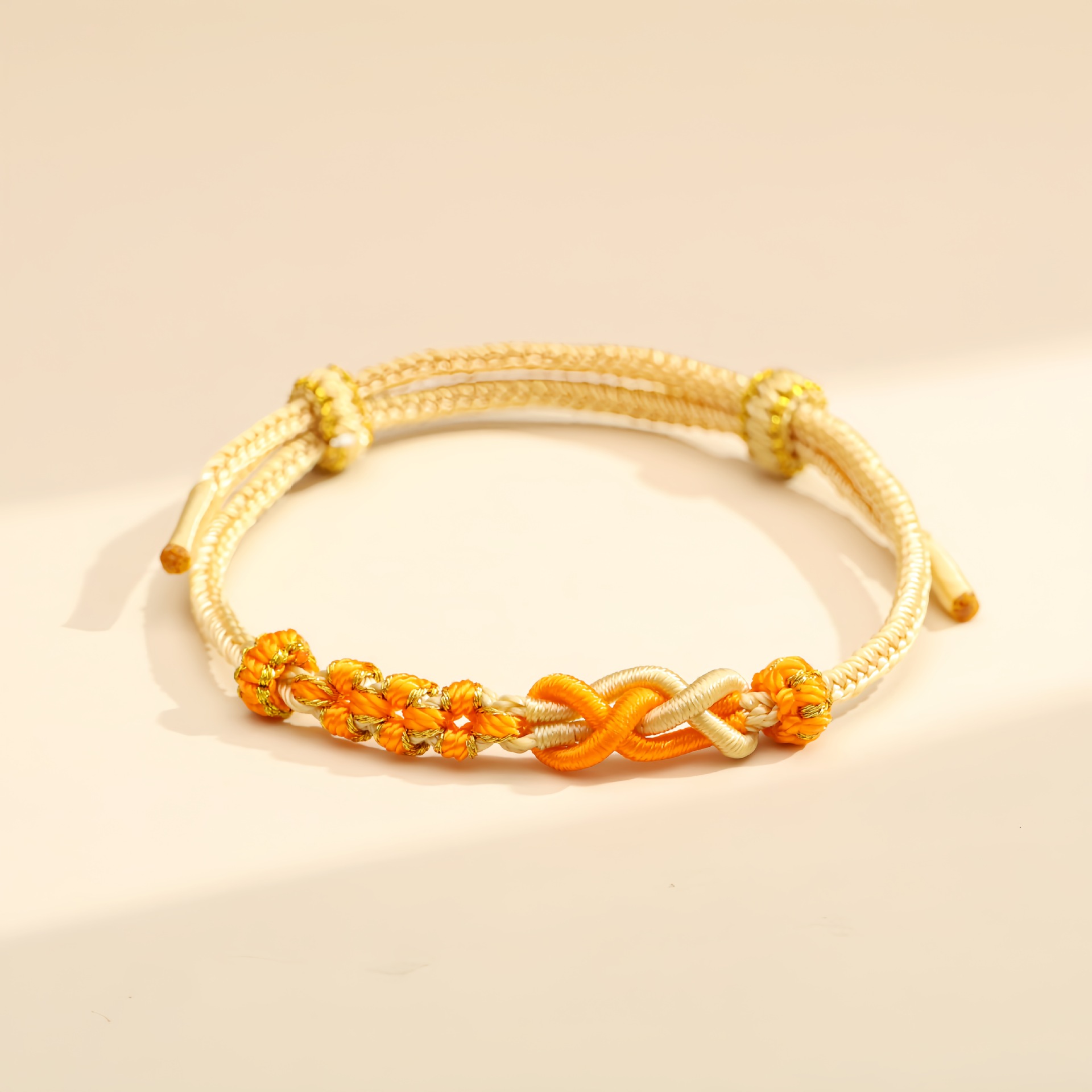 Fortune knot (yellow three peach blossoms)