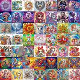 跨境专供亚马逊爆款5D钻石画照片水晶钻贴画DIY手工制作厂家批发