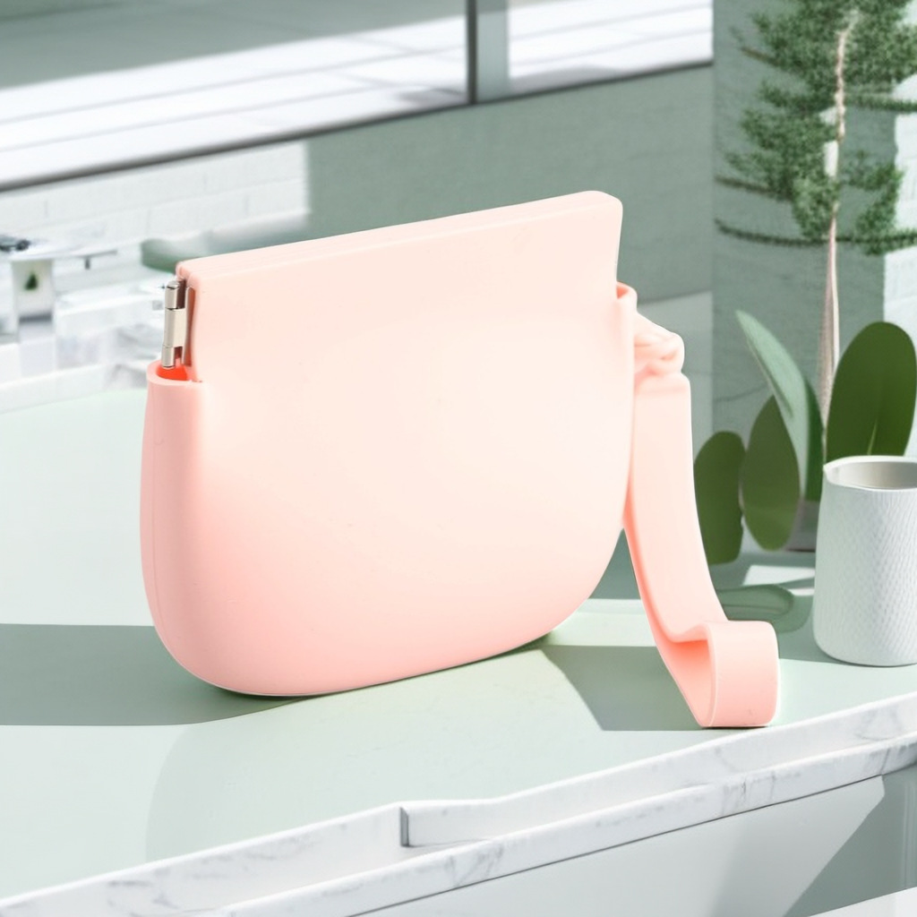 新型シリコン製スプリットコインバッグ、ハンドストラップ付き、コイン収納バッグ、口紅、イヤホン、鍵収納ボックス