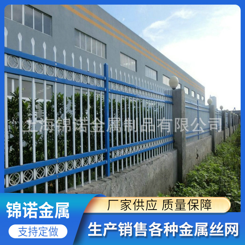 小区护栏网 小区别墅运动场厂房勾花双圈隔离铁丝护栏网