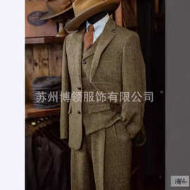 新款男士西装人字形单排扣男式婚纱休闲修身新款西装和男士晚礼服