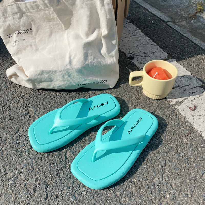 小香風拖鞋女夏外穿2021年新款沙灘鞋韓國時尚厚底人字拖夾腳涼鞋