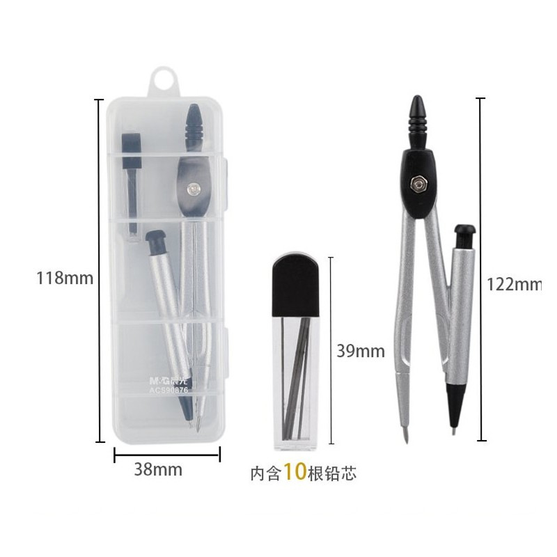 Chenguang Circle ACS90876 Metal Circuit Drawing Design Student Circular Pencil Core Core Code Set 4