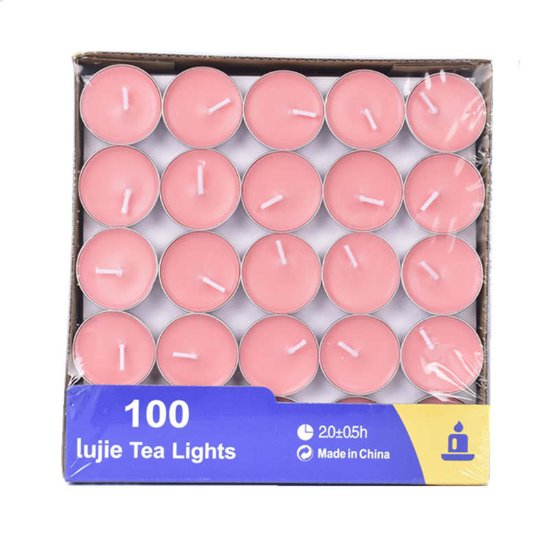 2 horas de té libre de humo cera de aluminio cáscara té hirviendo calefacción aromaterapia pequeña cera de té Hotel KTV vela sin humo vela redonda