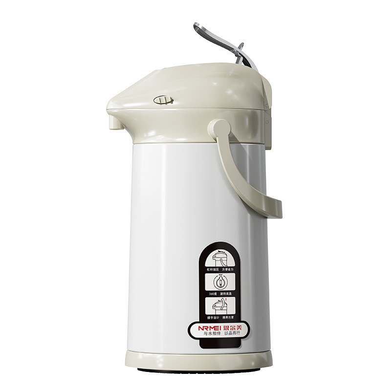 Termo rojo a presión para uso doméstico, hervidor de agua caliente de gran capacidad de acero inoxidable, portátil, venta al por mayor.