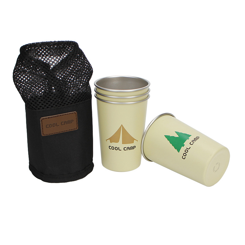 카키 4 조각 물컵