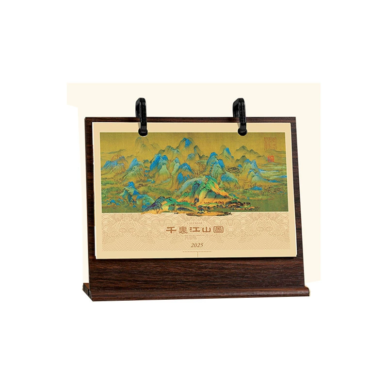 Д desk calendar from natural wood, work notebook, 2025 years, custom-made