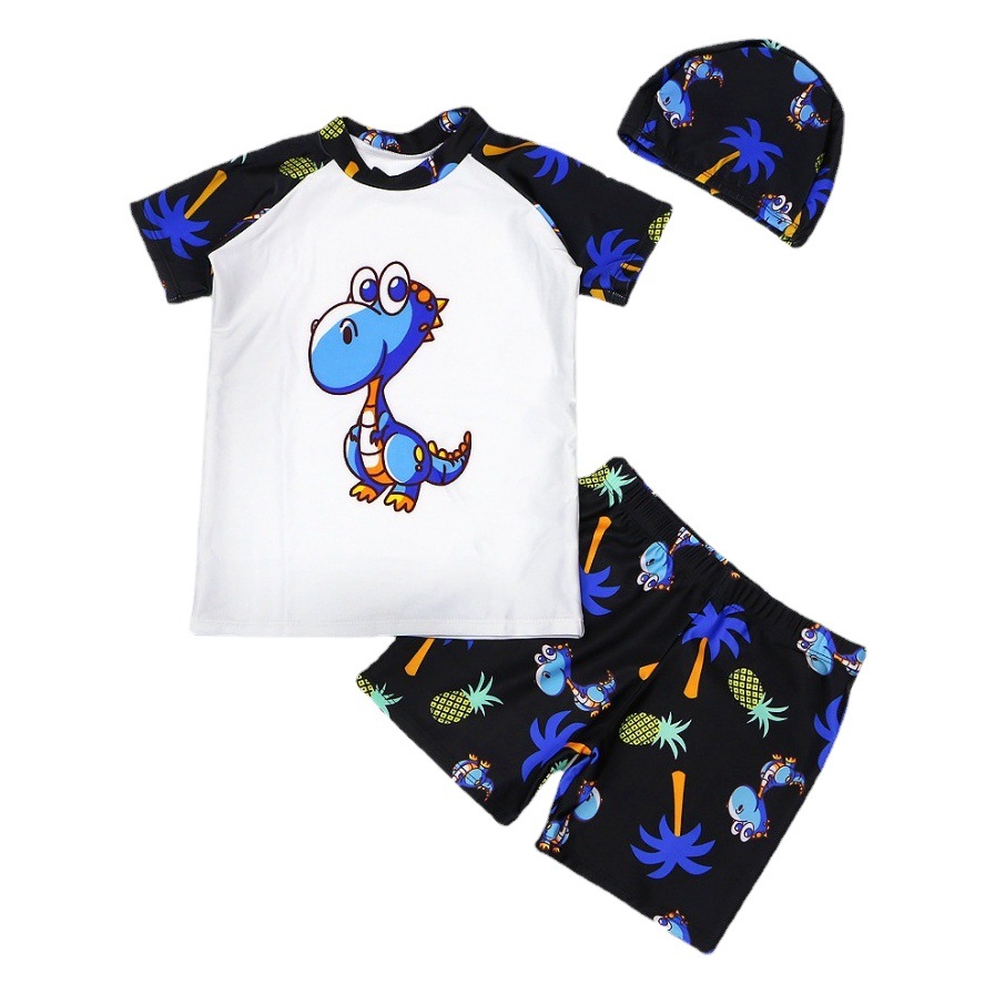 Children's swimwear for boys and girls Children's suit children's swimming trunks swimming sunscreen cartoon students small and medium-sized children's swimwear wholesale