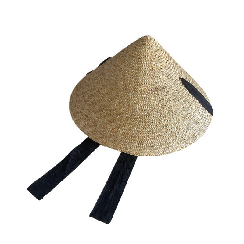 Unisex Elegant Vacation Simple Style Solid Color Big Eaves Straw Hat display picture 8