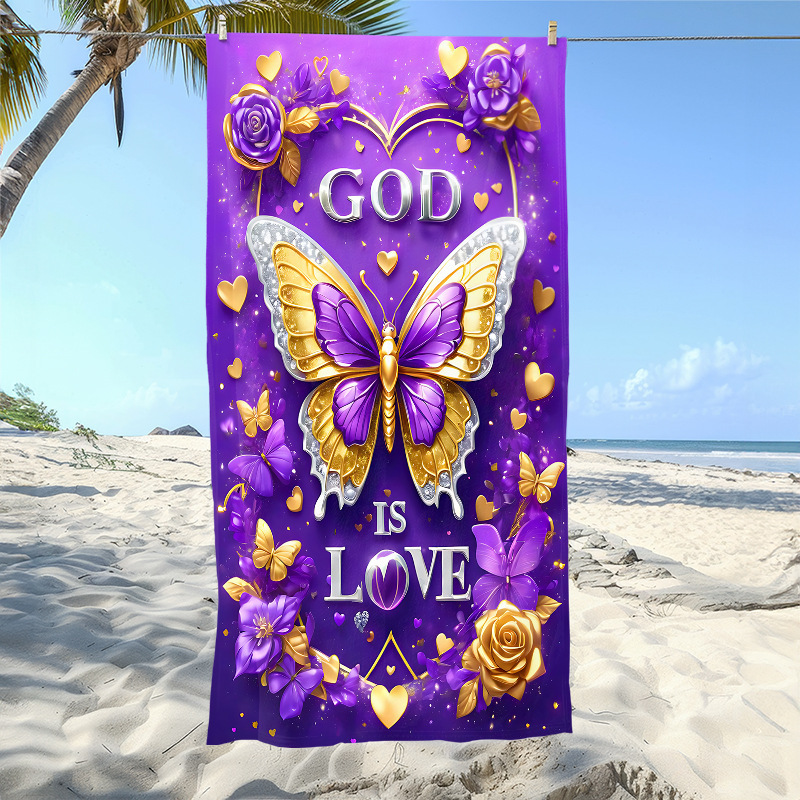 Quick-Drying, Water-Absorbent Microfiber Bath Towel Cross-Border God Is Love Gift Beach Towel Quick-Drying, Water-Absorbent Microfiber Bath Towel Cross-Border God Is Love Gift Beach Towel