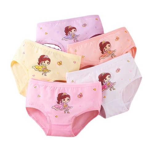 Douyin/Kuaishou best-selling girls' panties, cotton triangle briefs, cartoon children's boxers, girls' shorts for middle and older children, baby girls' shorts