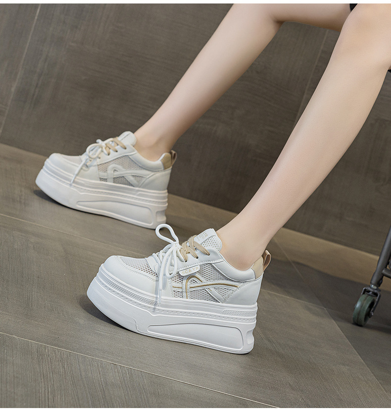 Giày sneaker nữ đế dày tăng chiều cao phong cách thể thao nhẹ — Tím 5057, Mơ 5057 chi tiết 13