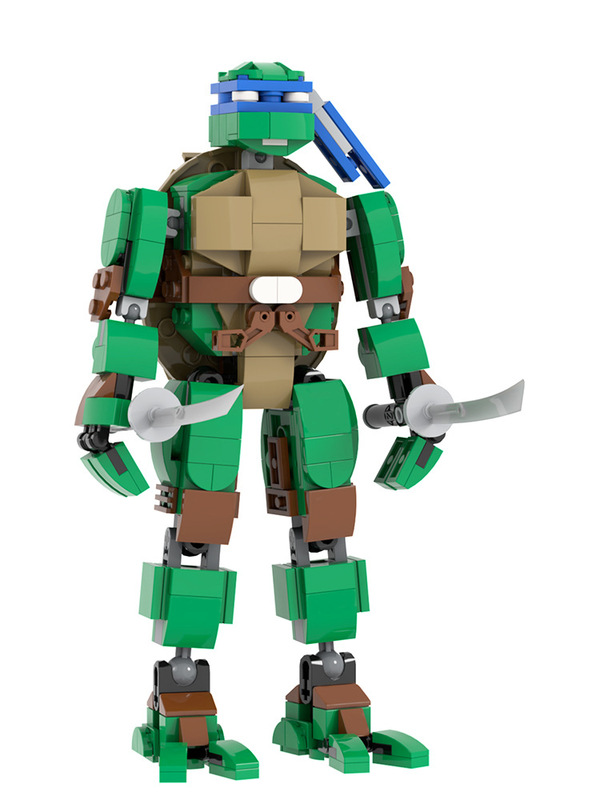 Chinese Building Blocks Moc Creative Film and Television Game Animation Series Teenage Mutant Ninja Turtles Bobbi Assembly Model Ornament Gift