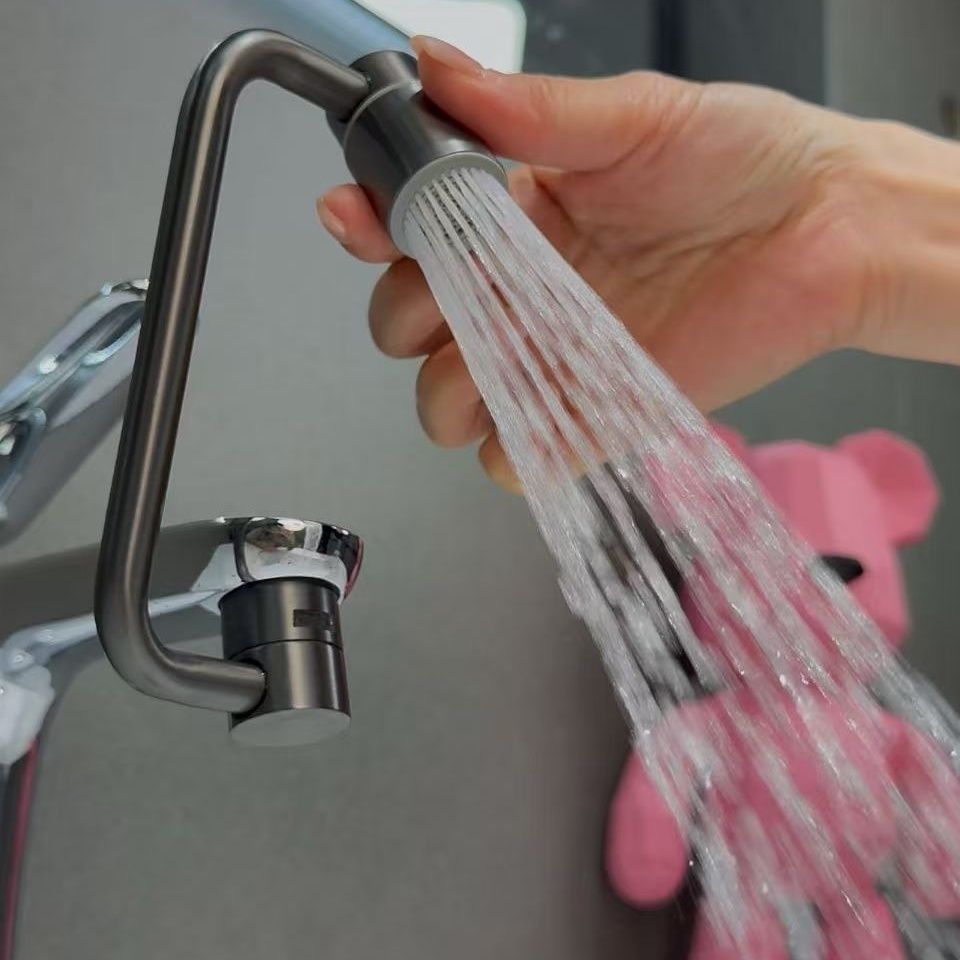 加长升级机双档械臂水龙头万向水嘴延伸旋转防溅起泡增压摇臂