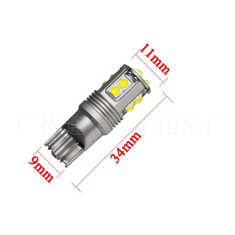 Cross-Border New High-Brightness Automotive Led Light T10 3030 11-Light Decoding Width Indicator Bulb Turn Signal Tail Light Reading Light