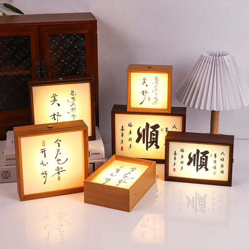 Calligraphy Night Light Photo Frame Display Stand Bedroom Bedside Lamp Led Atmosphere Light Creative Birthday DIY Gift Picture Frame Wholesale