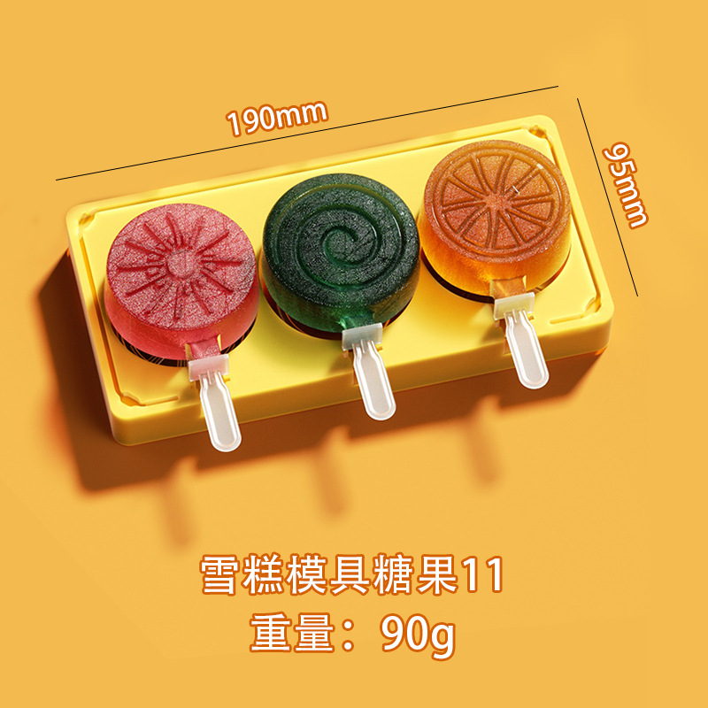 Molde de helado de silicona de dibujos animados hogar DIY paleta flor helado anti-olor cubierta de polvo molde de helado