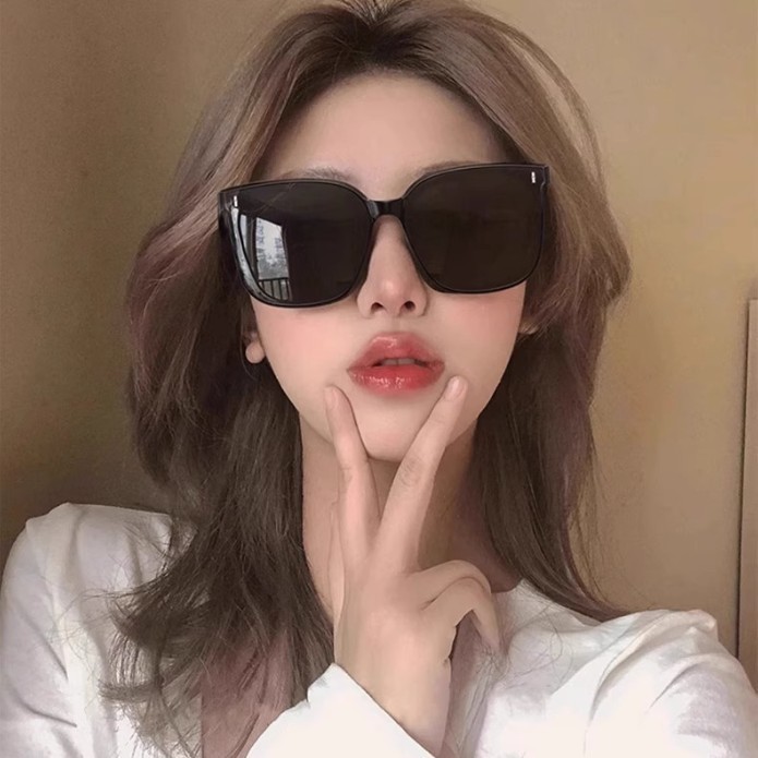 gm new sunglasses men's big face ruffian handsome polarized UV protection sunglasses women's fashionable myopia glasses driving round face