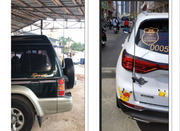Bold hard rod 1 m long stainless steel car decorative antenna SUV car clip modified flagpole