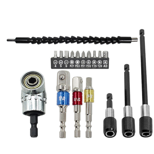 Amazon cross-border power tool accessories combination household flexible shaft bit, turning bit, quick release adapter set
