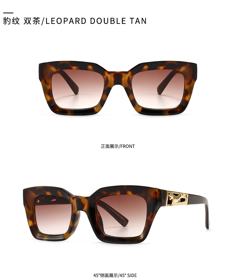 Fashion Modern Sunglasses European And American Model Square Sunglasses display picture 10