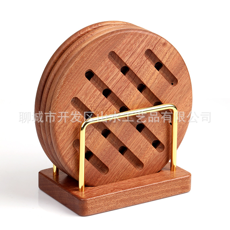 almohadilla aislante de madera, almohadilla aislante redonda de árbol de檀o, almohadilla antideslizante, almohadilla de mortero para animales, almohadilla de madera resistente al quemado