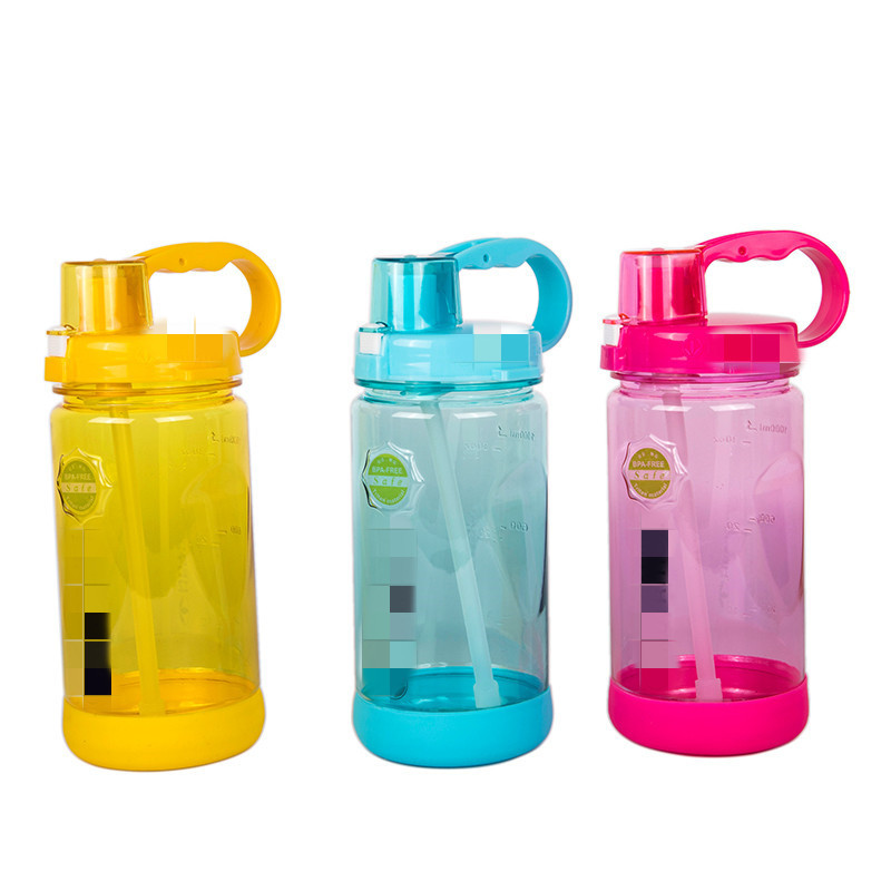 Fabricante en stock exportación transfronteriza de plástico de calidad alimentaria taza de silicona resistente a la caída de gran capacidad hervidor 1L escala botella de agua