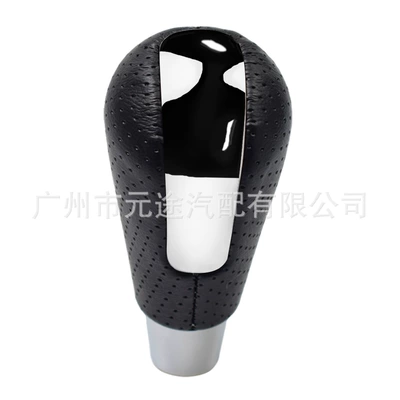 RX8 handball handle gear head – Cab and accessories - sk-mazda15-bright-silver-leather-punch
