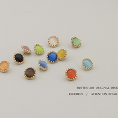 Youduo metal cat eye shirt cardigan buttons small fragrant knitted sweater chiffon skirt decorative small buttons wholesale