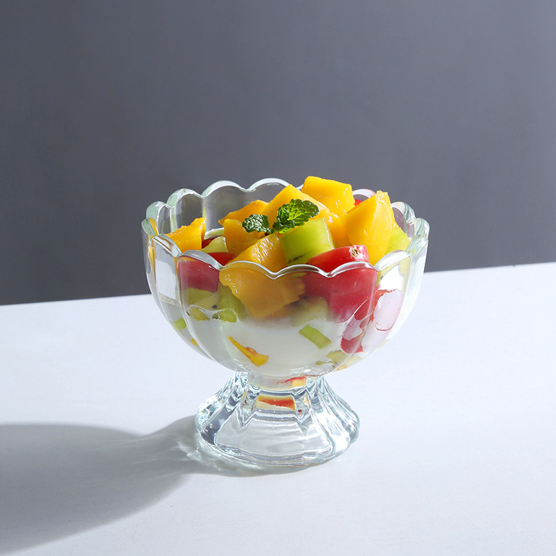 アイスクリームカップヨーグルトカップ高脚布丁カップデザートカップ軽食ボウルinsネット赤レストラン高颜値グラス|undefined