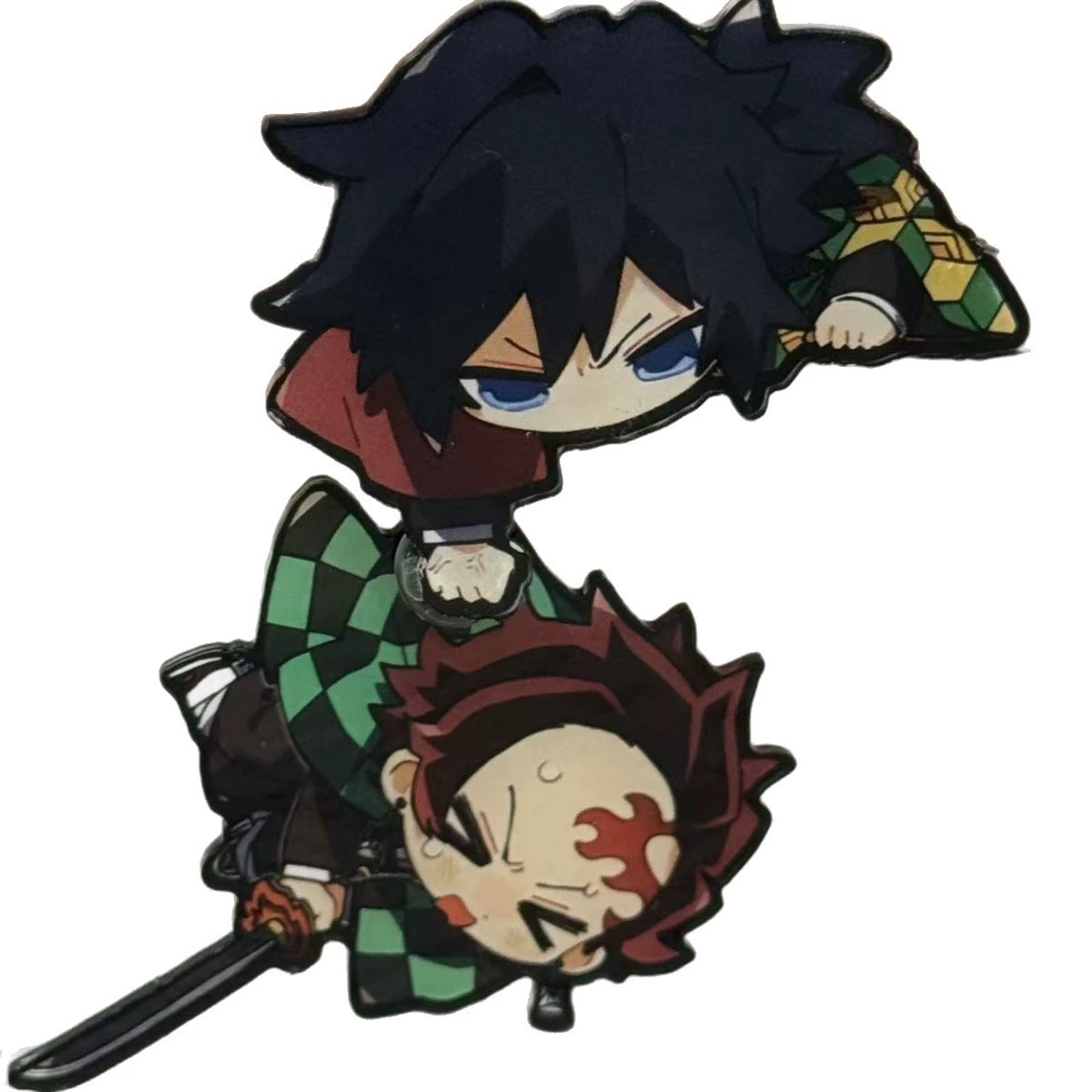Новая модель по «Истребителю демонов» (Kimetsu no Yaiba): Танжиро, акриловая фигурка в сидячей позе, стойка-табличка, подвесной сувенир, коллекционный подарок, ручная работа