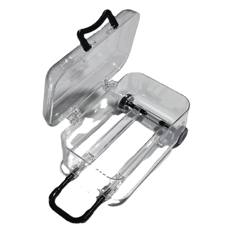 Xiaolongshu mismo estilo simple ins estilo Mini caja de la carretilla caja de joyería transparente pendientes accesorios para el cabello organización caja pequeña