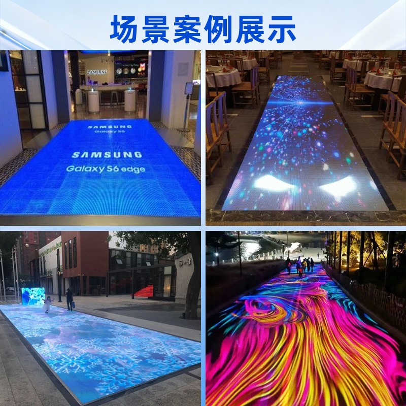 Pantalla LED para suelo P3.91P2.6P2.9, para centros comerciales, escenarios, interactiva, con sensor de movimiento humano, impermeable, dinámica, de alta definición.