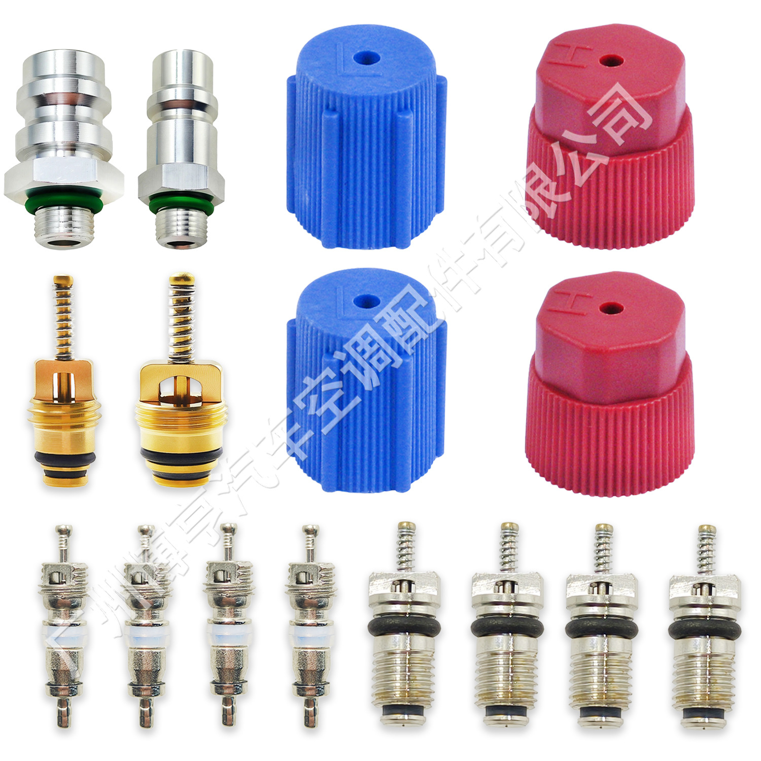 16Pcs Car Air Conditioning Valve Core Disassembly and Assembly Dual-Purpose Wrench Valve Seat Deflation Needle Valve Replacement Tool