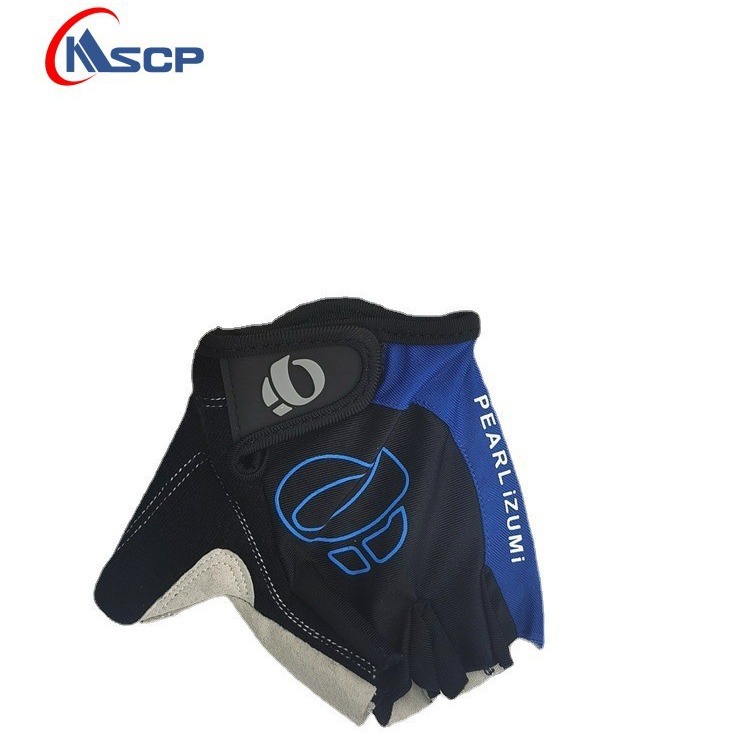 Ciclismo arroz de una palabra primavera y verano medio dedo guantes deportes al aire libre fitness antideslizante amortiguador hombres y mujeres bicicleta dedo corto