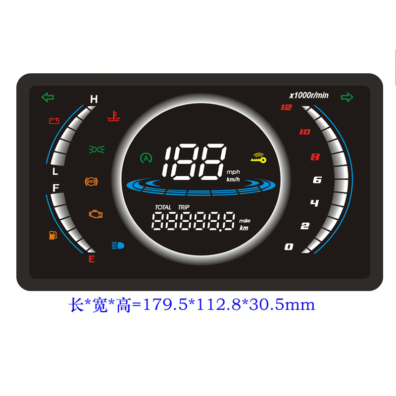 Large Flat-Panel Digital Instrument for Rally Car Modification, Exported One-Piece Drop-Shipping Led High-Definition Digital Meter, Factory Direct Sale