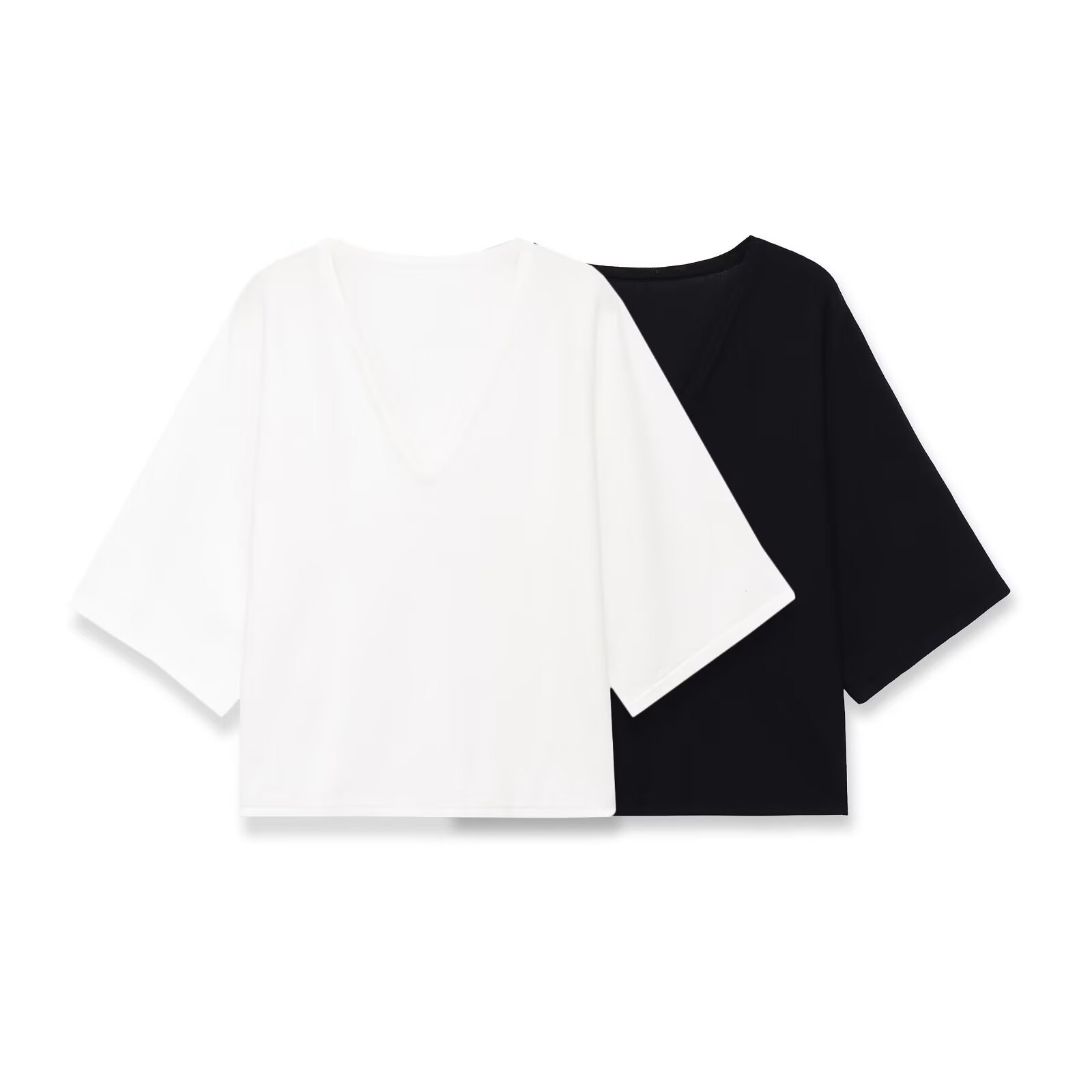 TAOP & ZA ropa de mujer primavera 2026 nueva ropa de mujer transfronteriza de manga corta de cuello en V camiseta de punto colgante 3471006